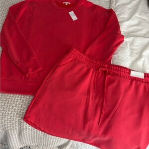 Maurices Bold Red Top & matching Skort.  Tomato color, brand new with tags